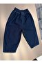 Unisex Children's Cotton Dark Navy Blue Denim Trousers - 3
