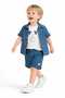 Baby Boy Summer 3-Piece Set – Sleeveless Cotton Undershirt with Dog Print (6-24 Months) - 5