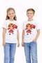 Unisex Kids Flagged Girl Printed T-Shirt 100% Cotton Red Unisex Summer Kids T-Shirt (Single Price)