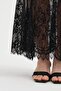 Women's Mini Skirt Look Lace Fabric Design Long Skirt - 7