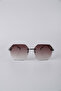 Smoked Frame Geometric Gradient Glass Women's Sunglasses Gg25Mp3407R03