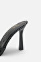 Black Patent Leather 11 cm Heeled Slippers - 8