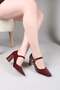 Finel Lock Buckle Heeled Shoes Bordo - 2
