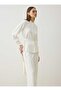 High Waist Loose Fit Trousers - Ecru - Exclusive - 2