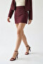Light Burgundy Patent Leather Ankle Strap High Heel Shoes - 2