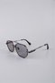 Unisex Geometric Smoked Rimmed Metal Sunglasses Gg25Mp3420R05 - 2