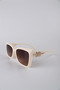 Women's Beige Square Frame Gradient Glass Stylish Sunglasses Gg25Sm8034R02 - 2