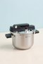 Smart (Safety+) Pressure Cooker Mega series 6L/ M-020, Stainless steel 304, Induction. Glass Lid included for pot mode use. - 2