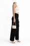 Black Wide Leg Palazzo Jean Pants Women's High Waist Loose Leg Ripped Detailed Loose Denim - 2