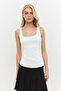 Square Neck Thick Strap Basic Athlete's Undershirt - 4