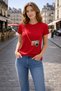 Women's Oversize T-Shirt Camera Printed 100% Cotton T-Shirt Comfortable Fit