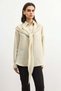 Beige Women's Shirt with Handkerchief Detail