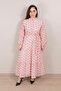 White & Red Hakoba Floral Embroidered Tiered Maxi Dress