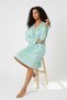 Women's Long Sleeve Lace Detailed Nightgown Relaxed Fit Daily Home Dress - 3