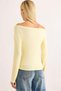 Women's Wide Collar Long Sleeve Blouse Yellow - 5