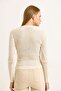 Crew Neck Knitwear Knitted Blouse Ecru - 5