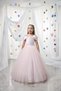 Mojo girls' draped tarlatan evening dress, powder pink, ages 2-11