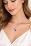 316L Steel Chain Silver Color Night Model Zircon Stone Women's Necklace - 2
