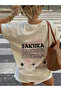 Women's Sakura Flower Back Print Oversize T-Shirt 100% Cotton