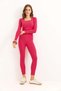 Women's Flexible Leggings Crop Set Pink - 3