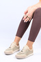 Lace-Up Mesh Thermo Sole Genuine Leather Sneaker 338-7091 Women's Shoes