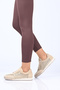 Lace-Up Mesh Thermo Sole Genuine Leather Sneaker 338-7091 Women's Shoes - 3