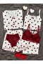 6-Piece Oslo Fabric Patterned Pajama Set with Women's Underwear