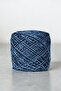 Navy Blue Twisted Bamboo Cotton and Blue Brumel Cotton Blend Design Knitting Yarn (400 Gr.) - 3