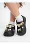 Girl's Comfortable Lightweight Sole Closed-Toe Slipper Sandals with Black Accessories - 4