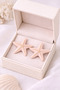 Pink Starfish Earrings – Stylish Summer Earrings with Gold Detail - 2