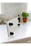 Marble Oil Container, Presentation Container, Spice Container Stand with Black Wooden Stand 24 X 12 cm - 2