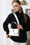 White Women's Bag Daily Stylish Shoulder and Hand Bag with Chain Accessories - 7