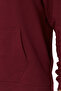 Burgundy Relaxed Fit Men's Hoodie 100% Cotton Hooded Sweatshirt with Kangaroo Pocket Solid Color Sweatshirt - 3