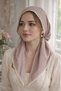 Betty Bands Striped Bandana Scarf with Lace Detail on the Edge - 5