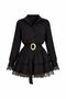 Trend Mini Dress with Lace and Buckle Detail -Ka4567