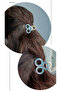 Pearlescent Blue Clover Model Hair Accessory Fashion Brand Latch Buckle 4 cm - 3