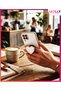 Luxury Silicone Case for Samsung Galaxy A32 with Pearl White Gold Detail and Heart Stand - 3