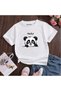 Hello Panda Printed 100% Cotton Crew Neck Kids Unisex T-Shirt 5 6 -7 8-9 10 -11 12 Years Old