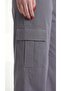 Women's Oversize Smoked Parachute Cargo Pocket Sweatpants Summer Thin Comfortable Fit - 4