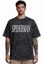 Spider-Man Spiderman Rock Metal Music Band Back Printed Unisex Oversize Vintage Washed T-Shirt - 4
