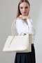 Cream Women's Bag Large Size Shoulder Bag Daily Use Stylish Tote Bag