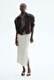 Draped midi skirt