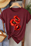 Women's T-Shirt with Poppy Flower Print