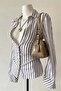 Slim Fit Striped Vintage Puff Sleeve Long Sleeve Shirt