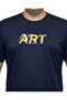 Men's Large Size Navy Blue Crew Neck Short Sleeve Art T-Shirt 3Xl-4Xl-5Xl-6Xl - 3
