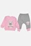 Giraffe Embroidered 100% Cotton Baby Girl Set