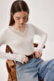 Lace Transparent Viscose Blouse Lrn0024 Ecru