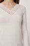 Lace Transparent Viscose Blouse Lrn0024 Ecru - 6