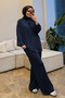 5914 - Stylish Comfortable Vanizeli Single Jersey Suit with Button Detail on the Front - 4