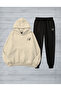 Men's Printed Ytr Oversized Sweatahirt - Sweatpants 2-Piece Set